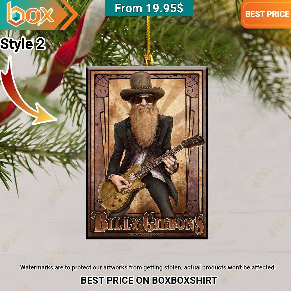 ZZ Top Christmas Ornament Your face is glowing like a red rose