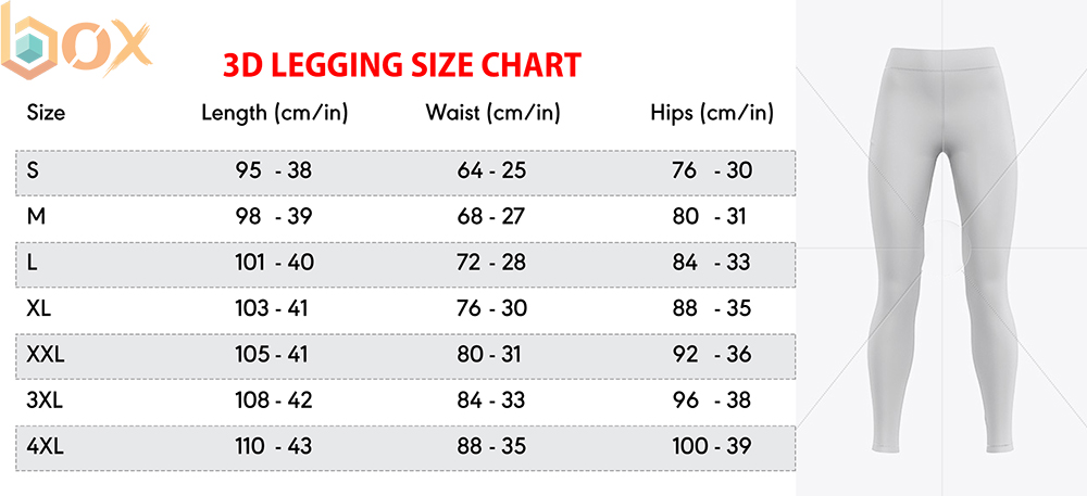Legging Size Chart: