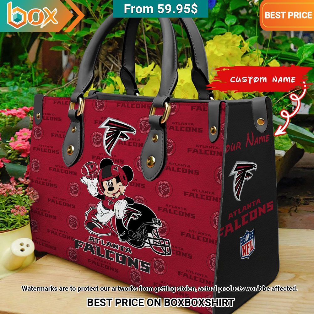 Atlanta Falcons Mickey Mouse Women's Leather Handbag Looking so nice