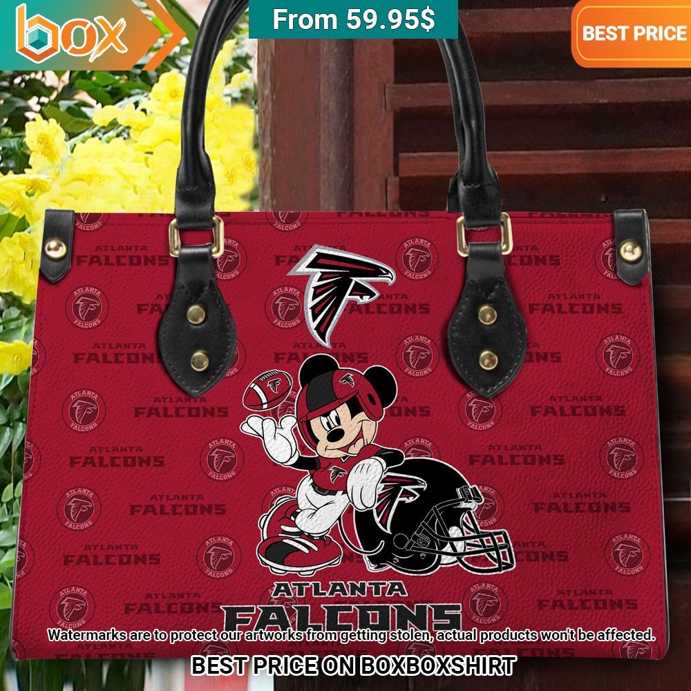 Atlanta Falcons Mickey Mouse Women's Leather Handbag 27
