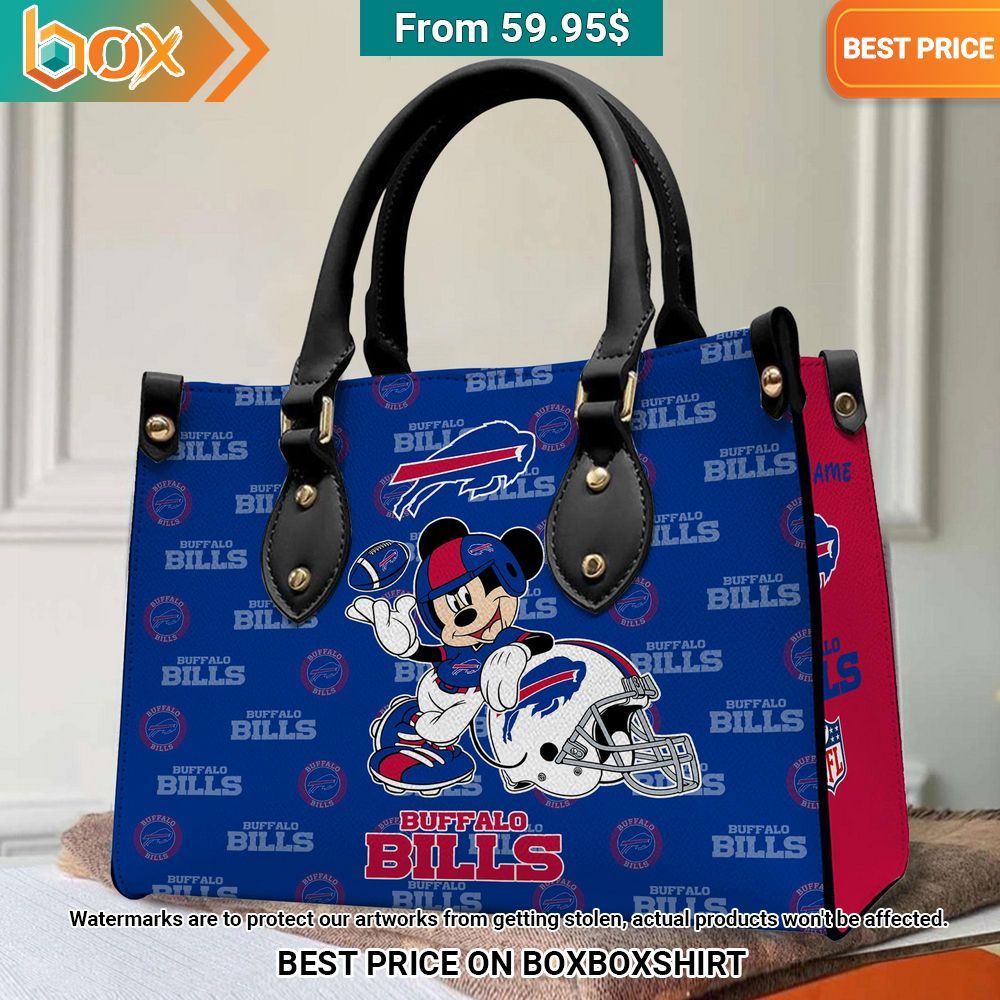 Buffalo Bills Mickey Mouse Women's Leather Handbag Beauty queen