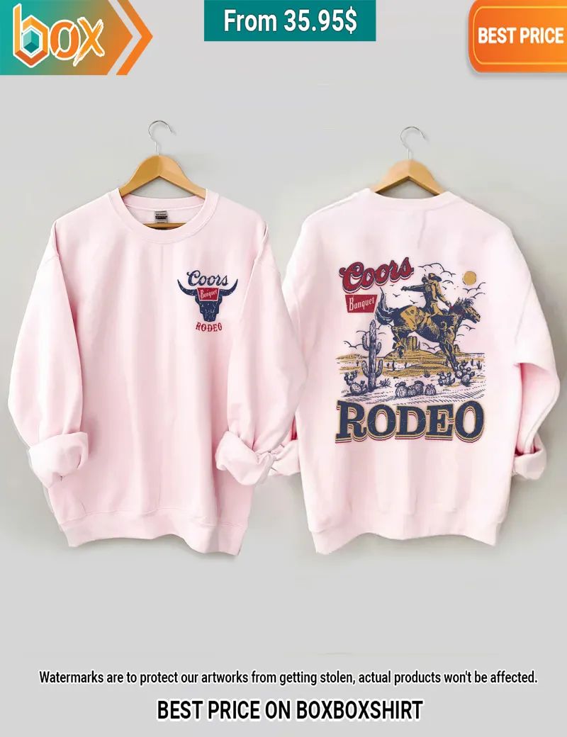 Coors Banquet Rodeo Cowboy Pink Sweatshirt