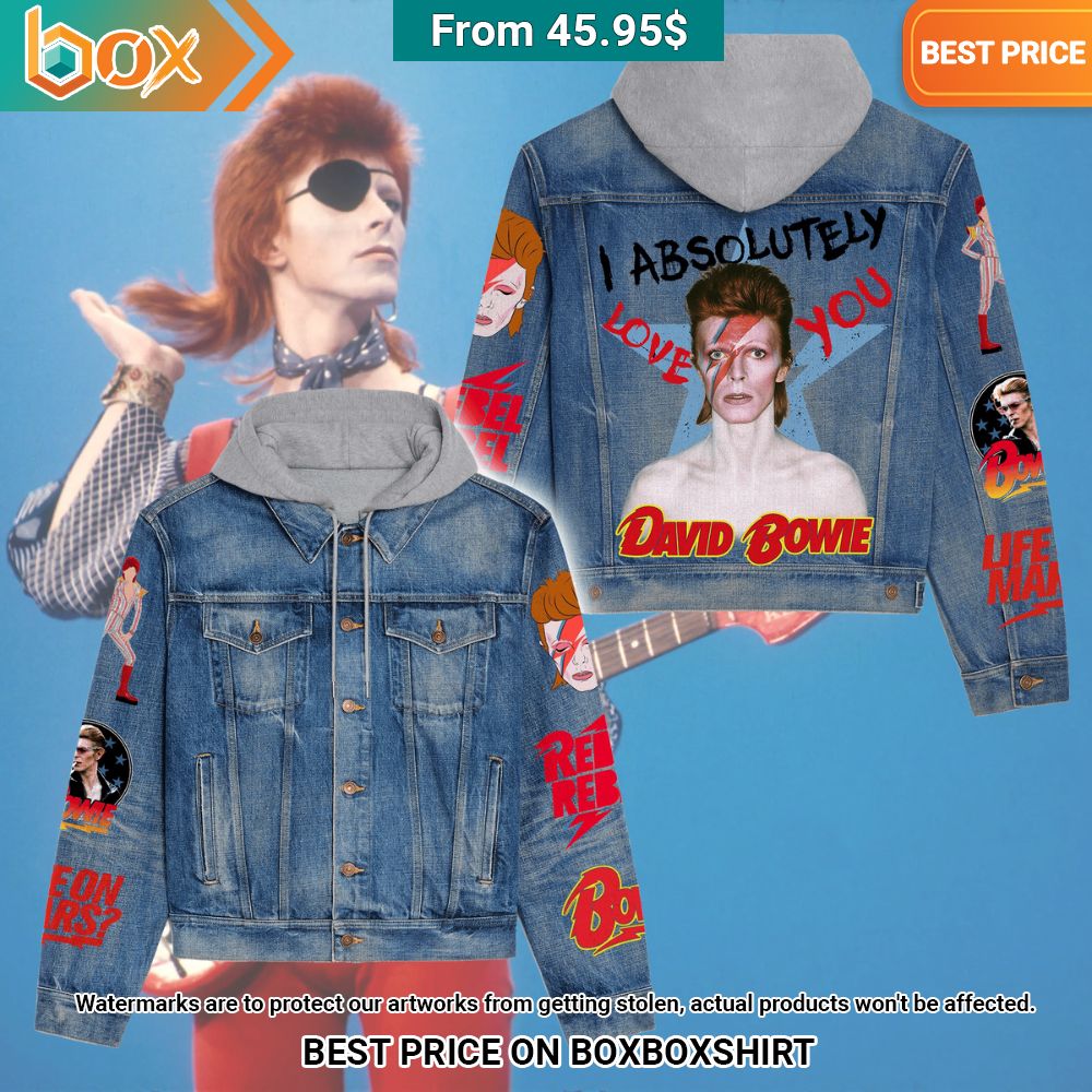 David Bowie I Absolutely Love You Denim Jacket You look lazy