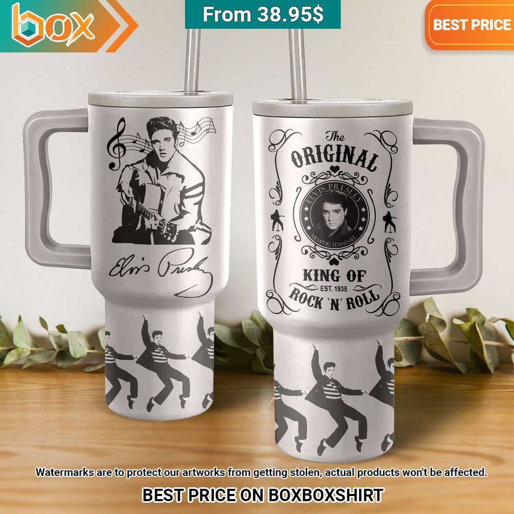 Elvis Presley The Original King of Rock and Roll Tumbler Cutting dash