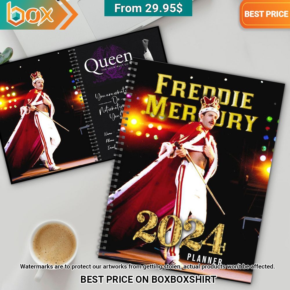 Freddie Mercury 2024 Notebook Planner You look too weak