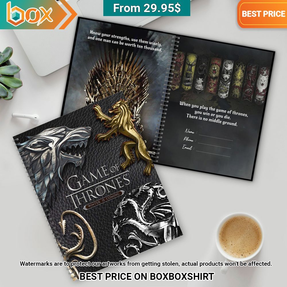 Game of Thrones Winter Is Coming Notebook Planner Such a charming picture.