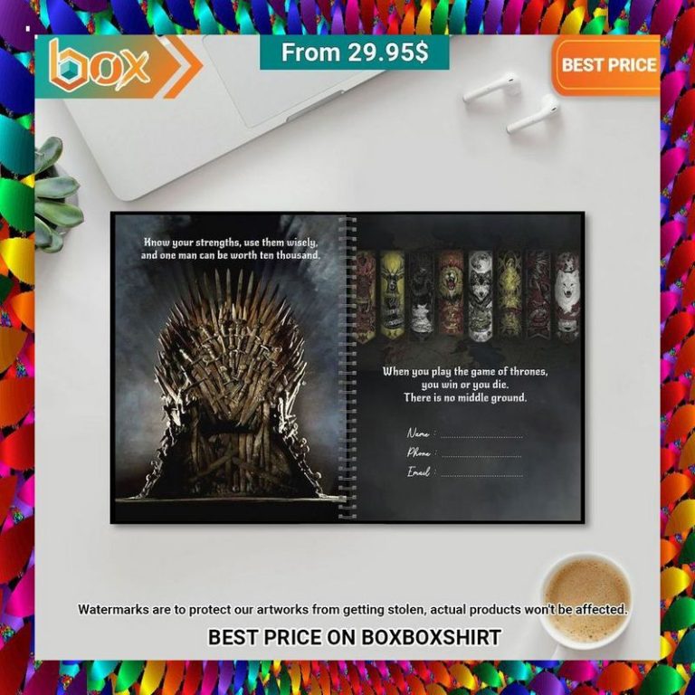 game of thrones winter is coming notebook planner 4