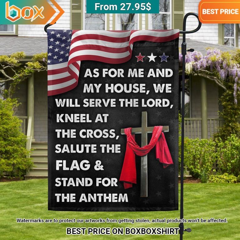 Jesus Cross As For Me And My House We Will Serve The Lord American Flag 1