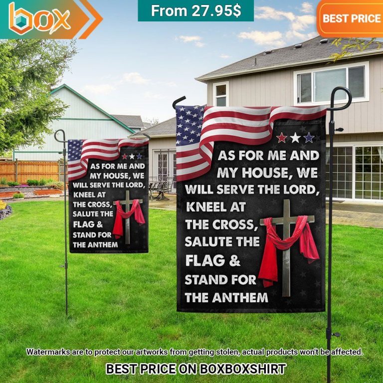 Jesus Cross As For Me And My House We Will Serve The Lord American Flag 3