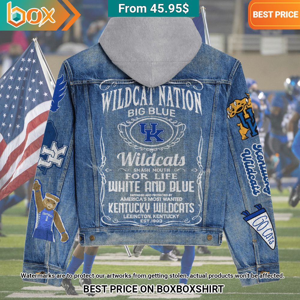Kentucky Wildcats Nation Big Blue Smash Nouth For Life Denim Jacket