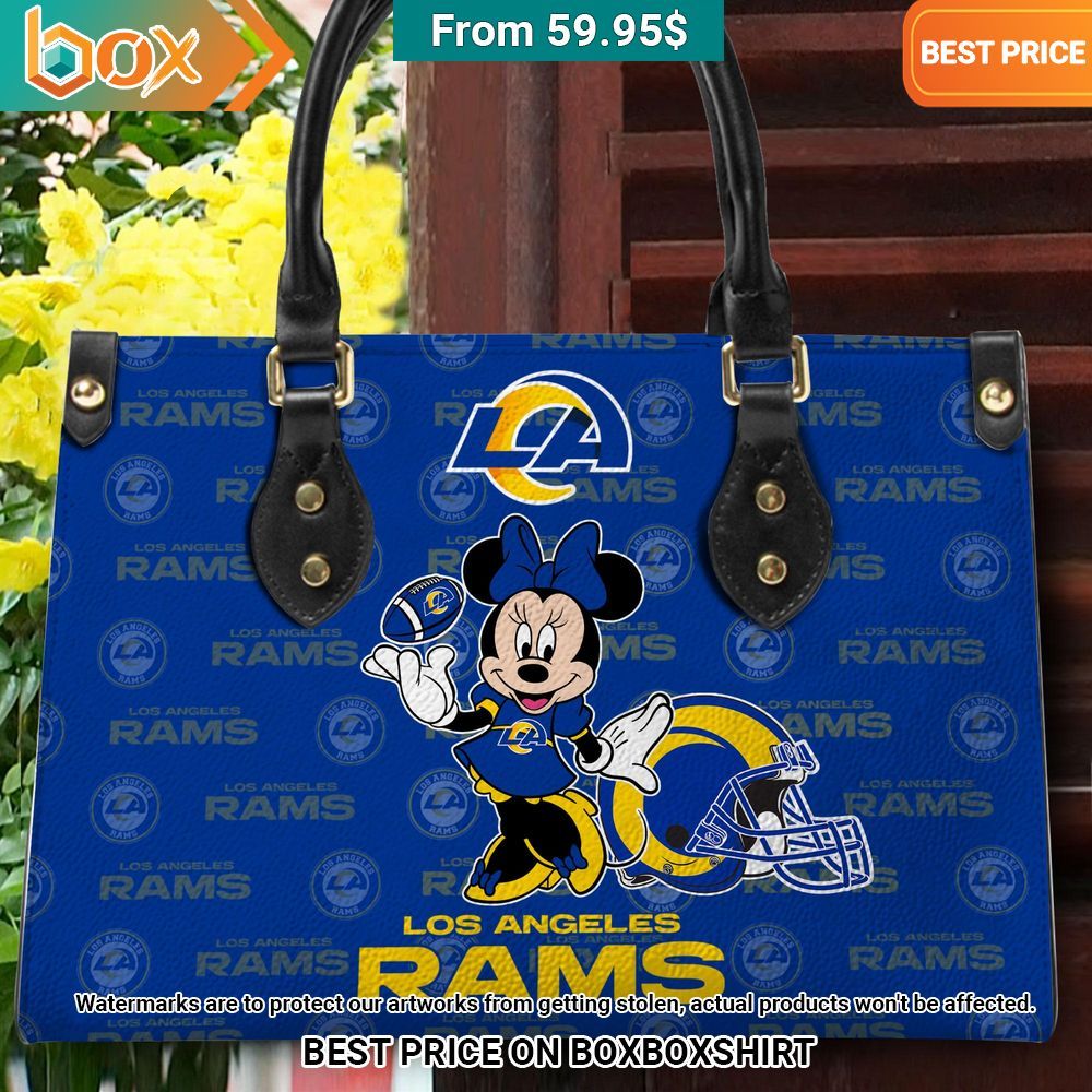 Los Angeles Rams Minnie Mouse Women's Leather Handbag