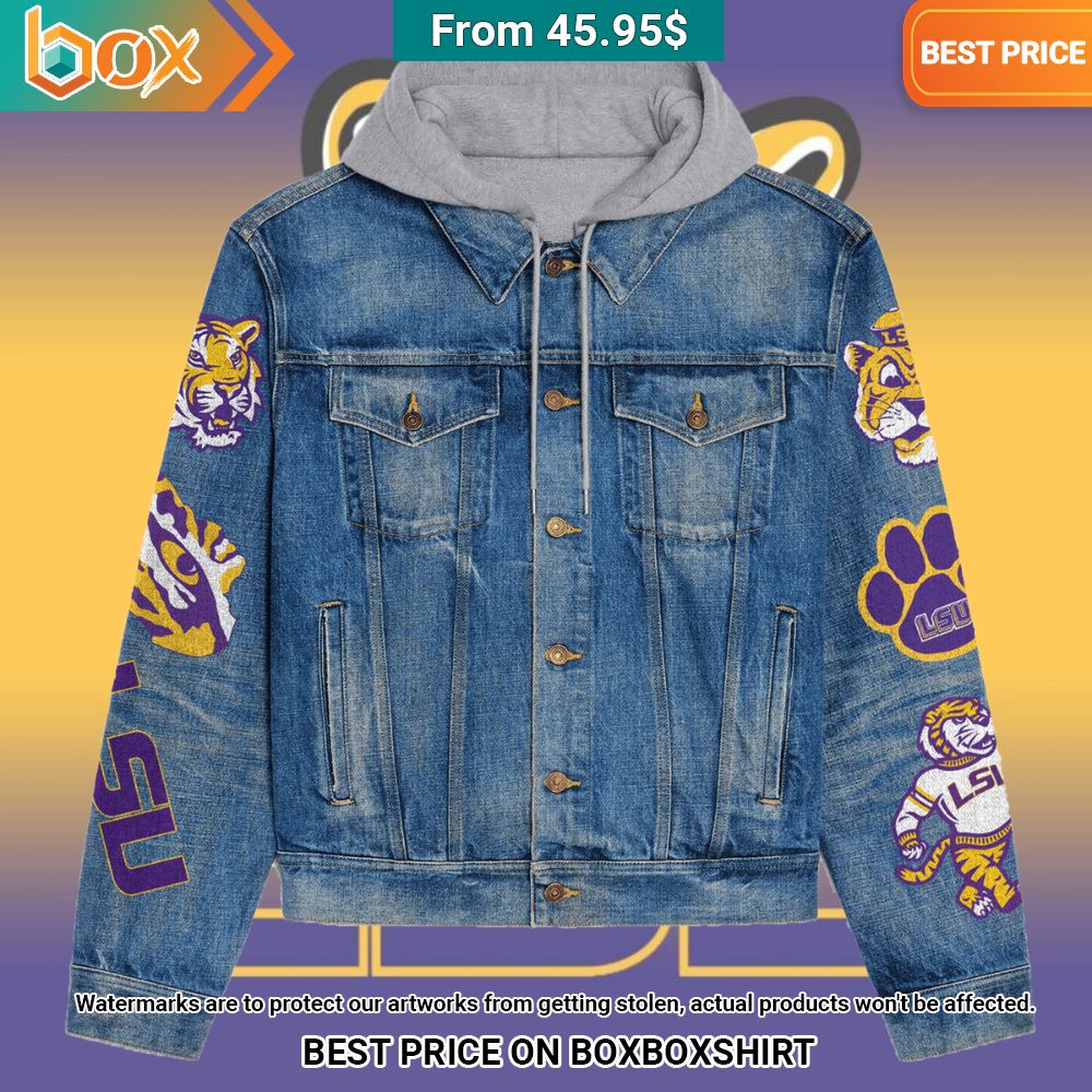 LSU Tigers Nation Geaux Tigers Smash Mouth For Life Denim Jacket