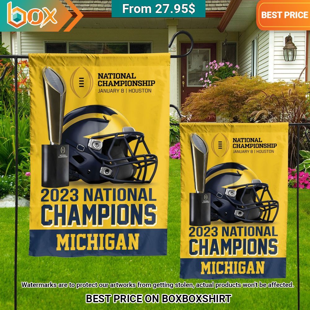 Michigan Wolverines 2023 National Champions Flag Speechless