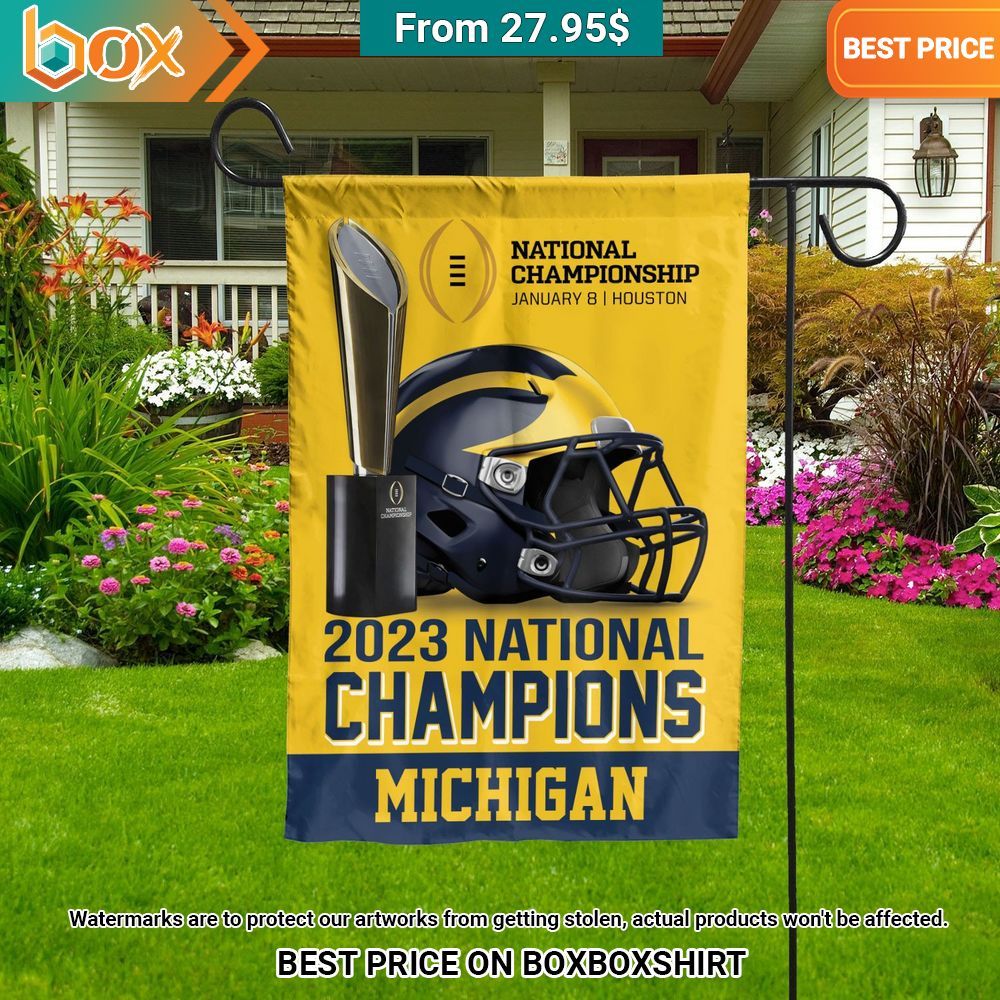 Michigan Wolverines 2023 National Champions Flag Natural and awesome