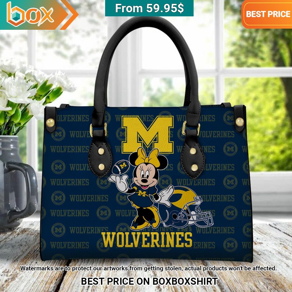Michigan Wolverines Minnie Mouse Women's Leather Handbag Loving, dare I say?