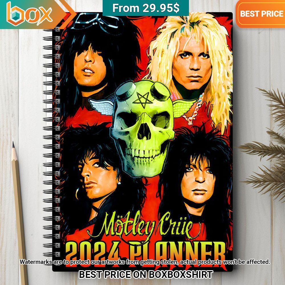 Mötley Crüe 2024 Notebook Planner Such a charming picture.