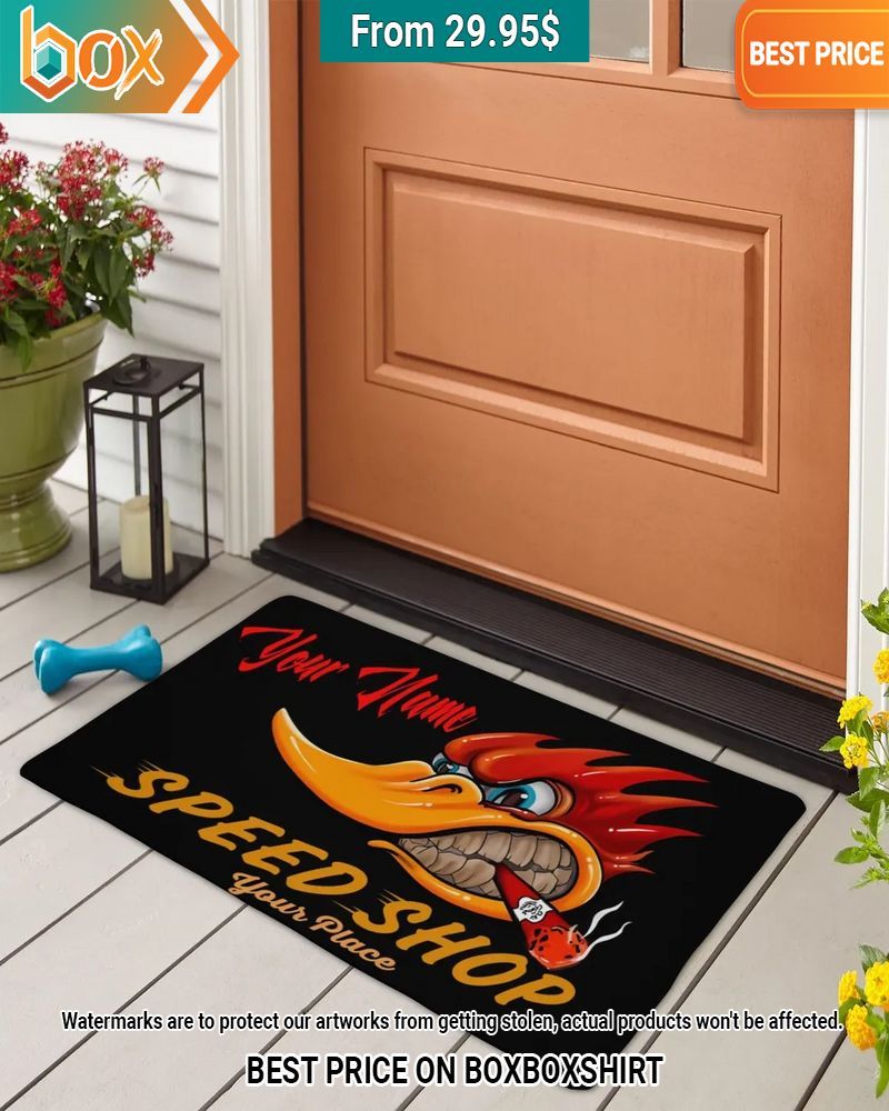 Mr. Horsepower Speed Shop Custom Doormat