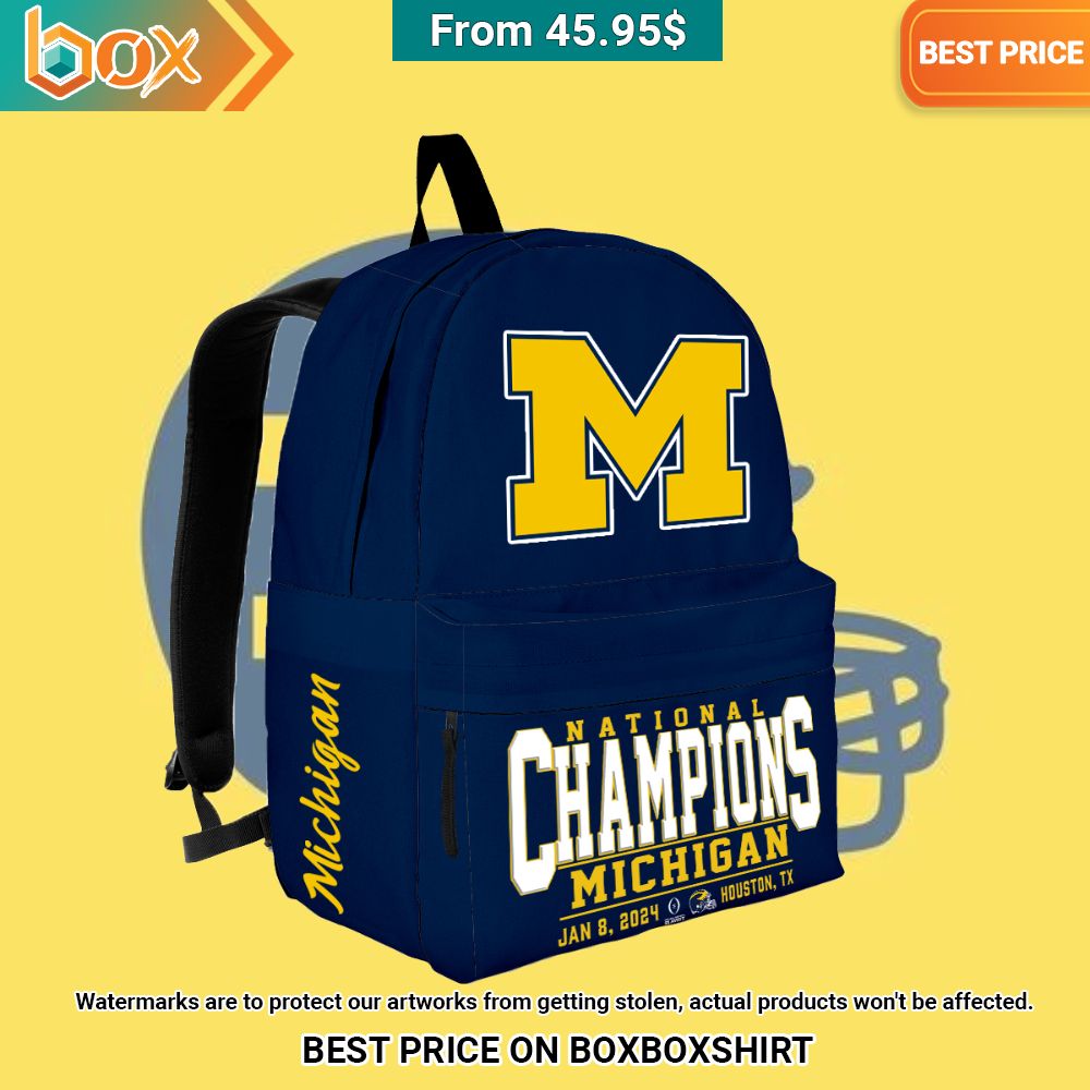National Champions January 8 2024 Michigan Wolverines Backpack