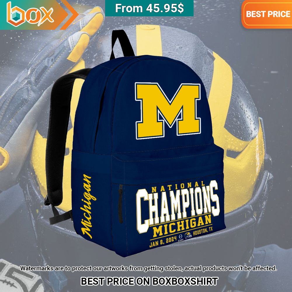 National Champions January 8 2024 Michigan Wolverines Backpack