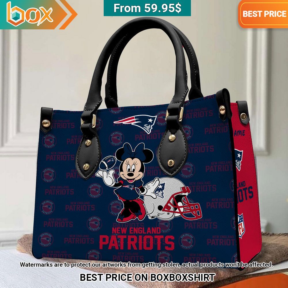 New England Patriots Minnie Mouse Women's Leather Handbag Looking so nice