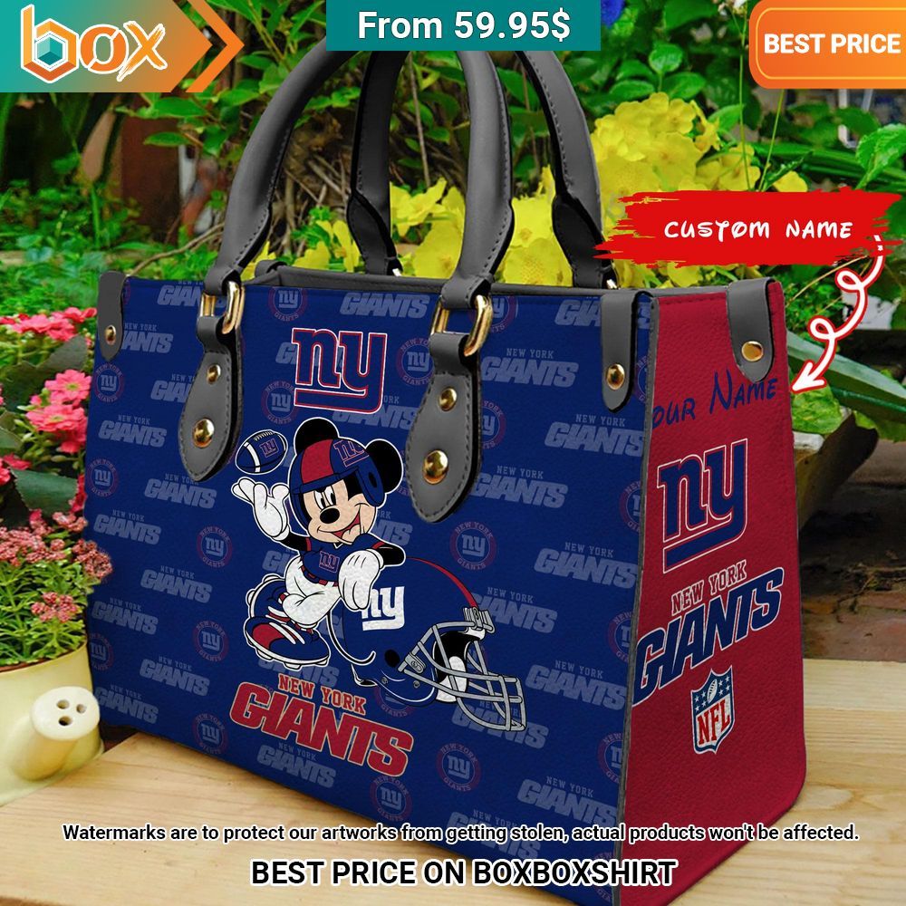 New York Giants Mickey Mouse Women's Leather Handbag Impressive picture.