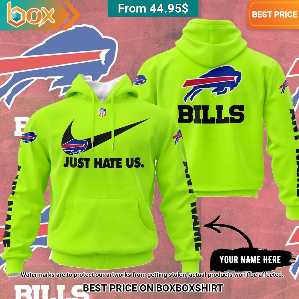 NFL Buffalo Bills Nike Just Hate Us Custom Hoodie Lovely smile