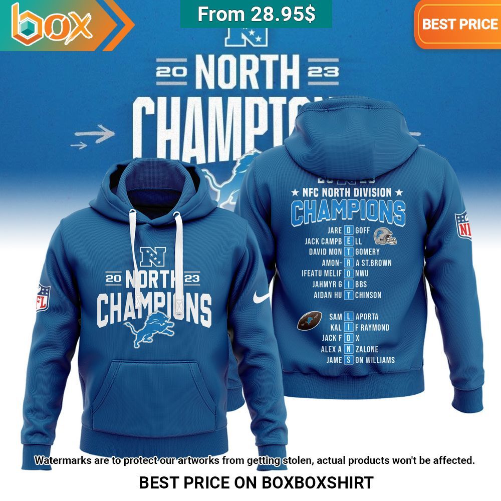 NFL Detroit Lions North Champions 2023 Hoodie, Shirt Best picture ever