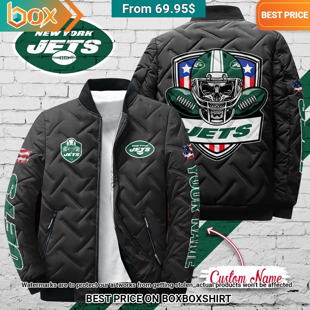 NFL New York Jets Skull Custom Puffer Jacket You look fresh in nature