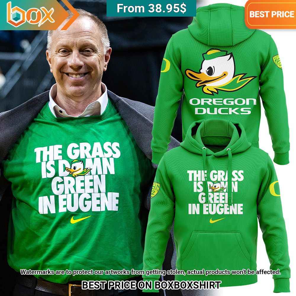Oregon Ducks Rob Mullens The Grass Is Damn Hoodie Elegant and sober Pic