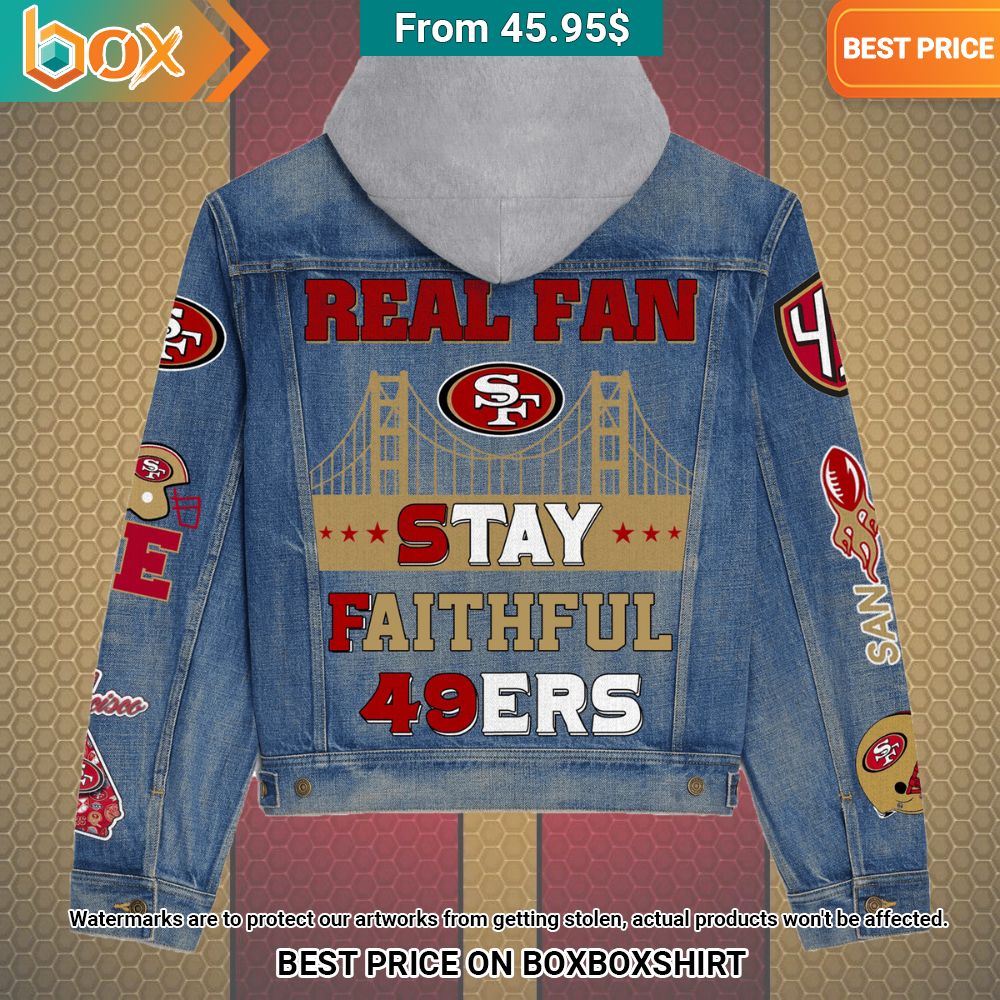 San Francisco 49ers Real Fan Stay Faithful 49ers Denim Jacket