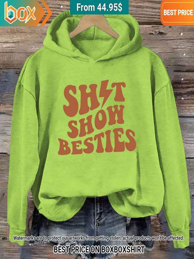 Shitshow Besties Light Green Hoodie