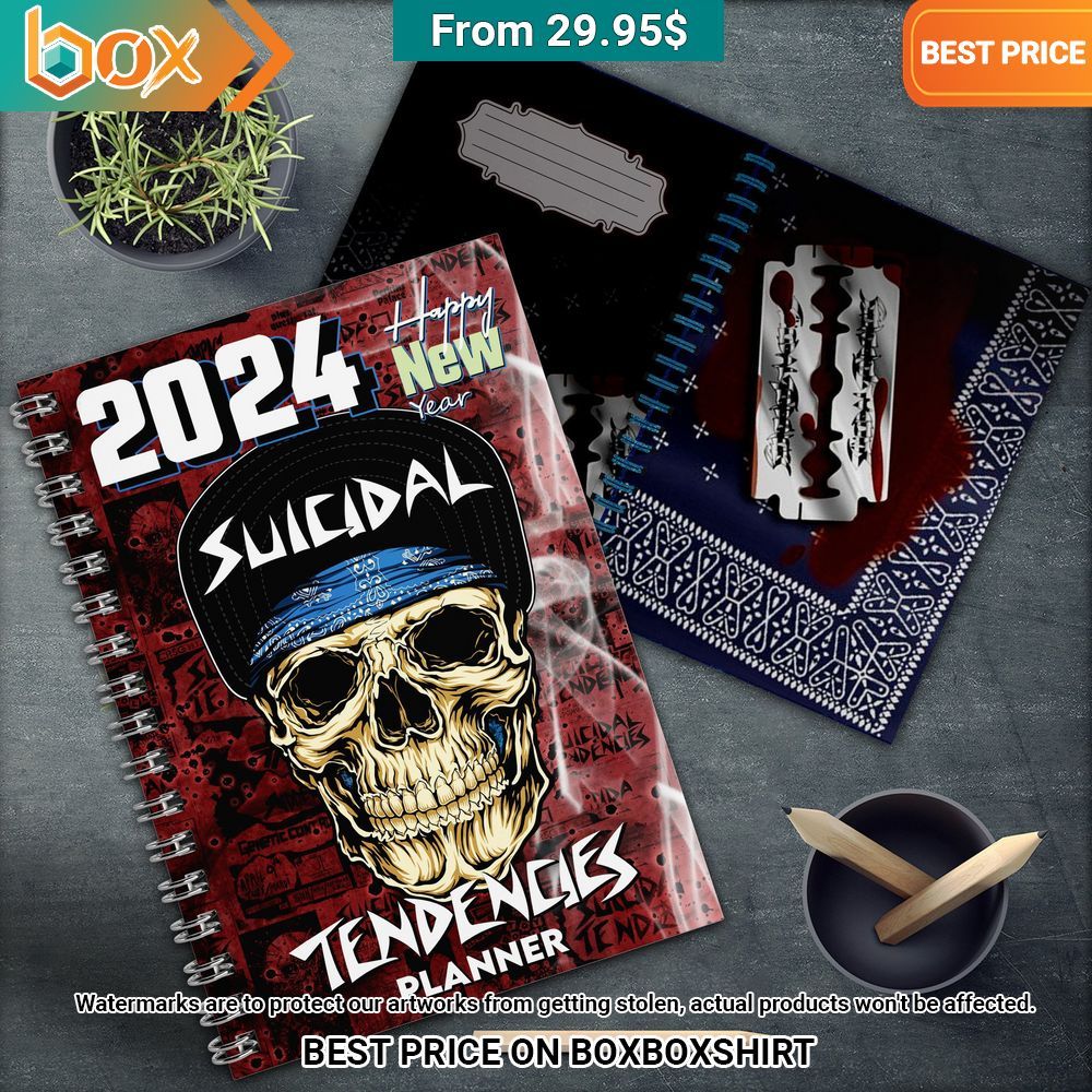 Suicidal Tendencies Happy New Year 2024 Notebook Planner Studious look