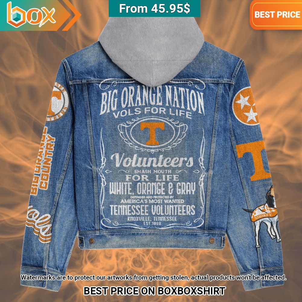 Tennessee Volunteers Big Orange Nation Vols For Life Denim Jacket