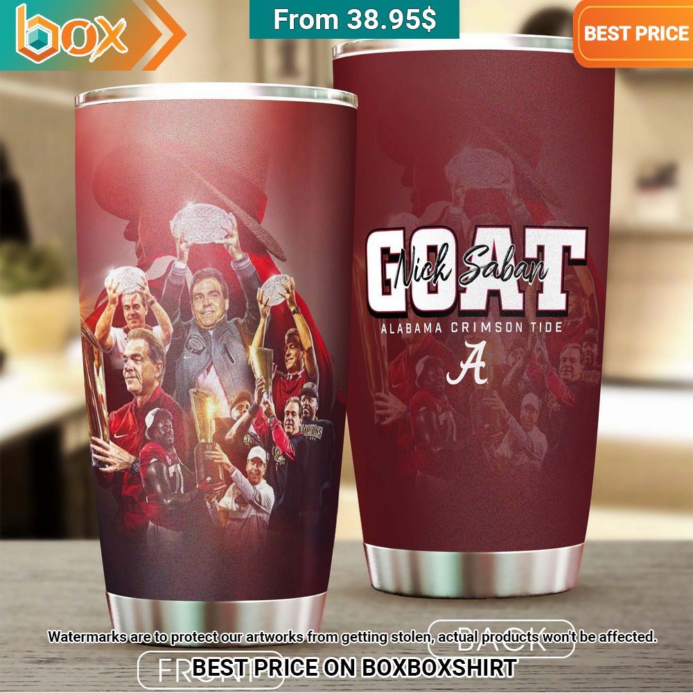 Thank You Nick Saban GOAT Tumbler Best picture ever