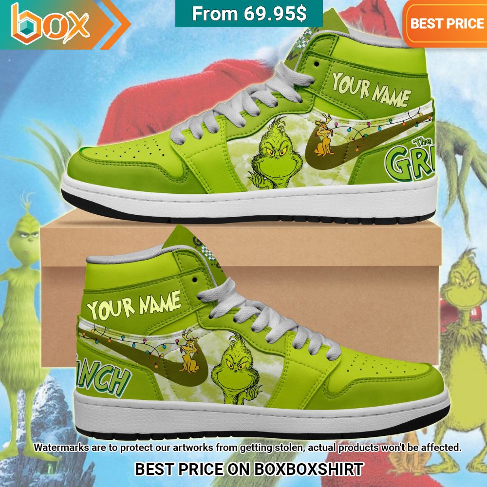 The Grinch and Max Custom Air Jordan 1 Beautiful Mom, beautiful daughter