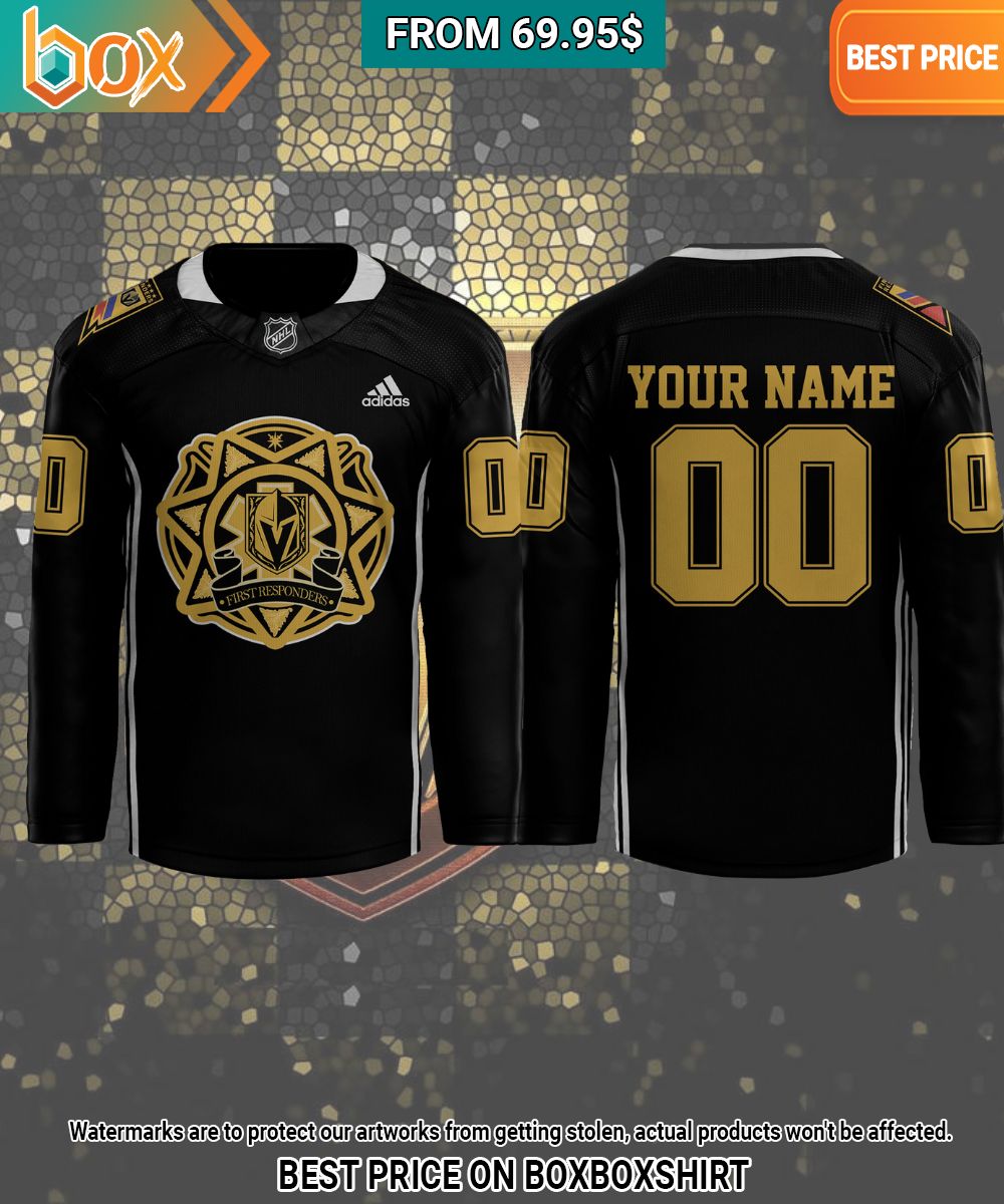 Vegas Golden Knights Honoring Our First Responders Custom Hockey Jersey