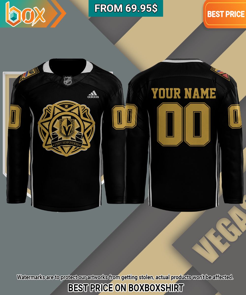 Vegas Golden Knights Honoring Our First Responders Custom Hockey Jersey