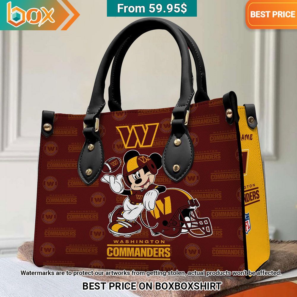 washington commanders mickey mouse womens leather handbag 2 395.jpg