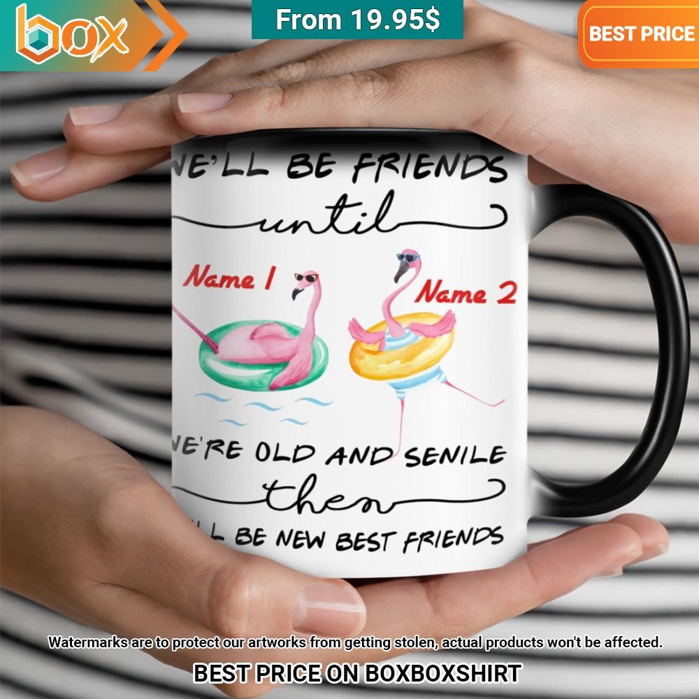 well be friends until were old and senile then well be new best friends flamingo custom mug 2 686.jpg