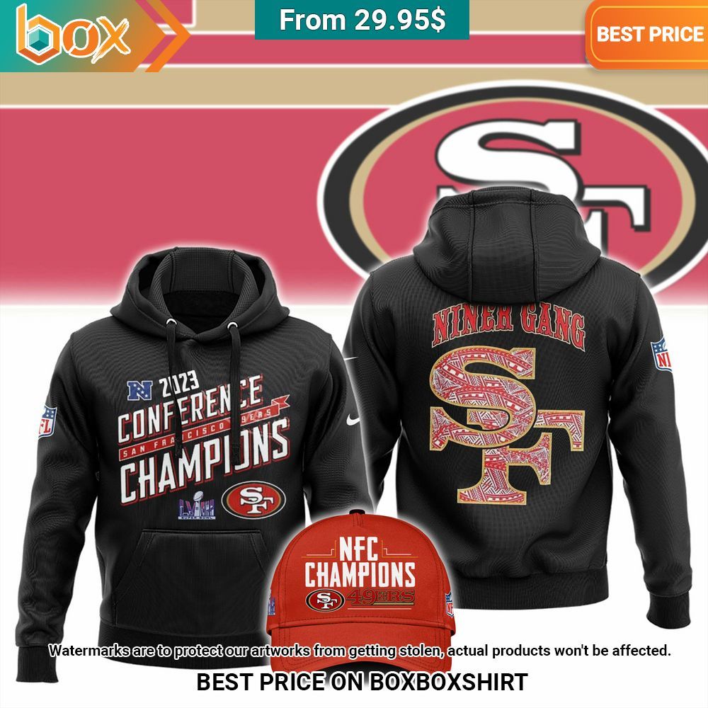 San Francisco 49ers Conference Champions Niner Gang Hoodie Nice Pic