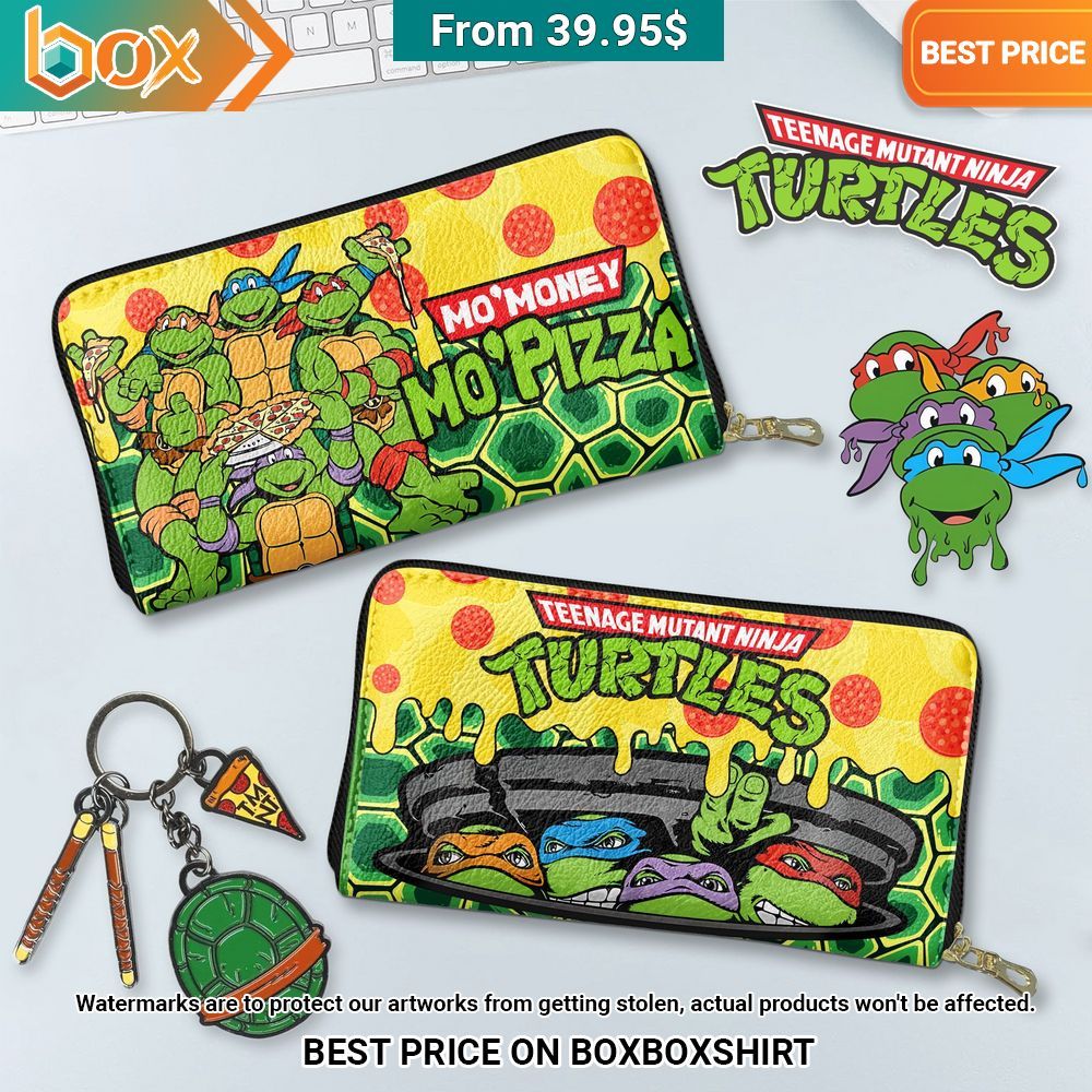 Teenage Mutant Ninja Turtles Mo' Money Mo' Pizza Zipper Wallet