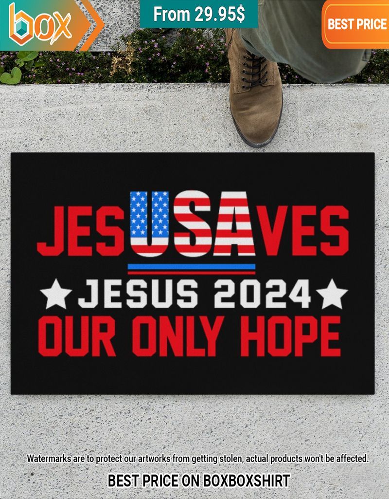 American Jesus Save 2024 Our Only Hope Doormat Nice Pic