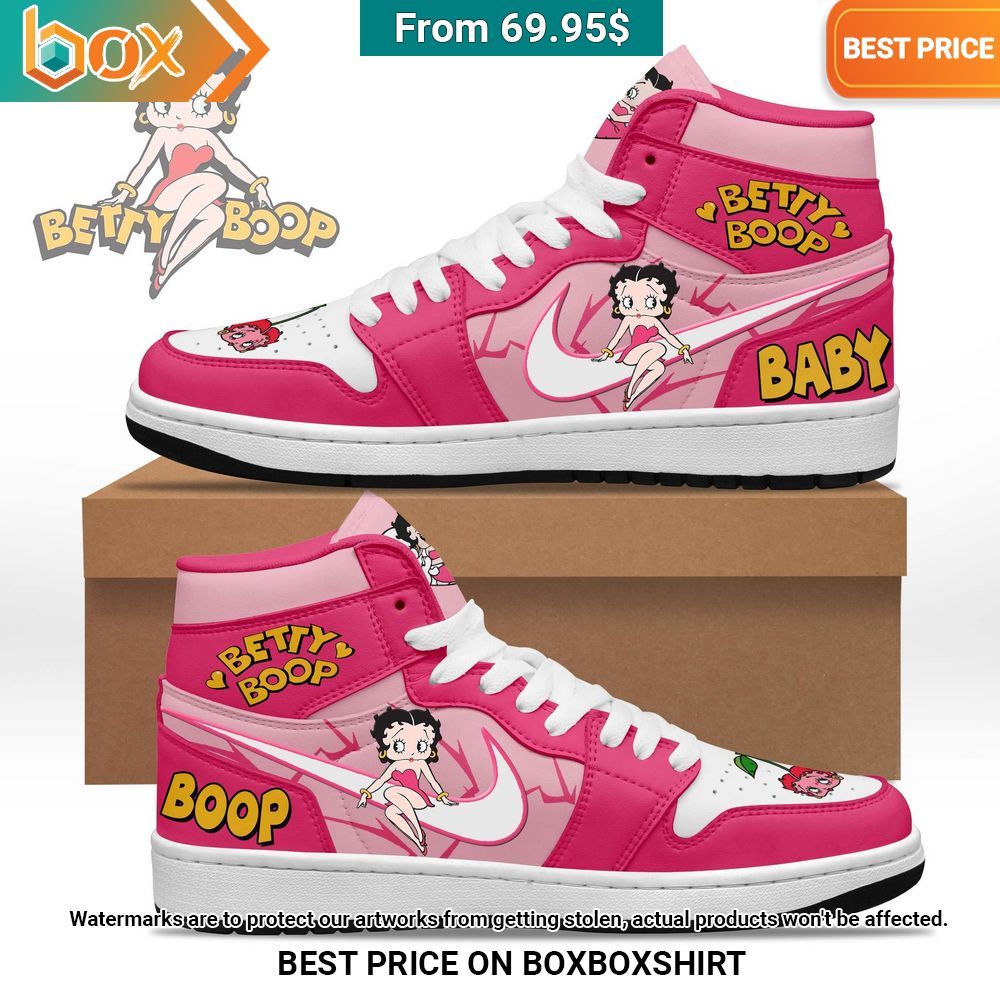 Betty Boop With Dog In Heart Air Jordan 1 Nice place and nice picture