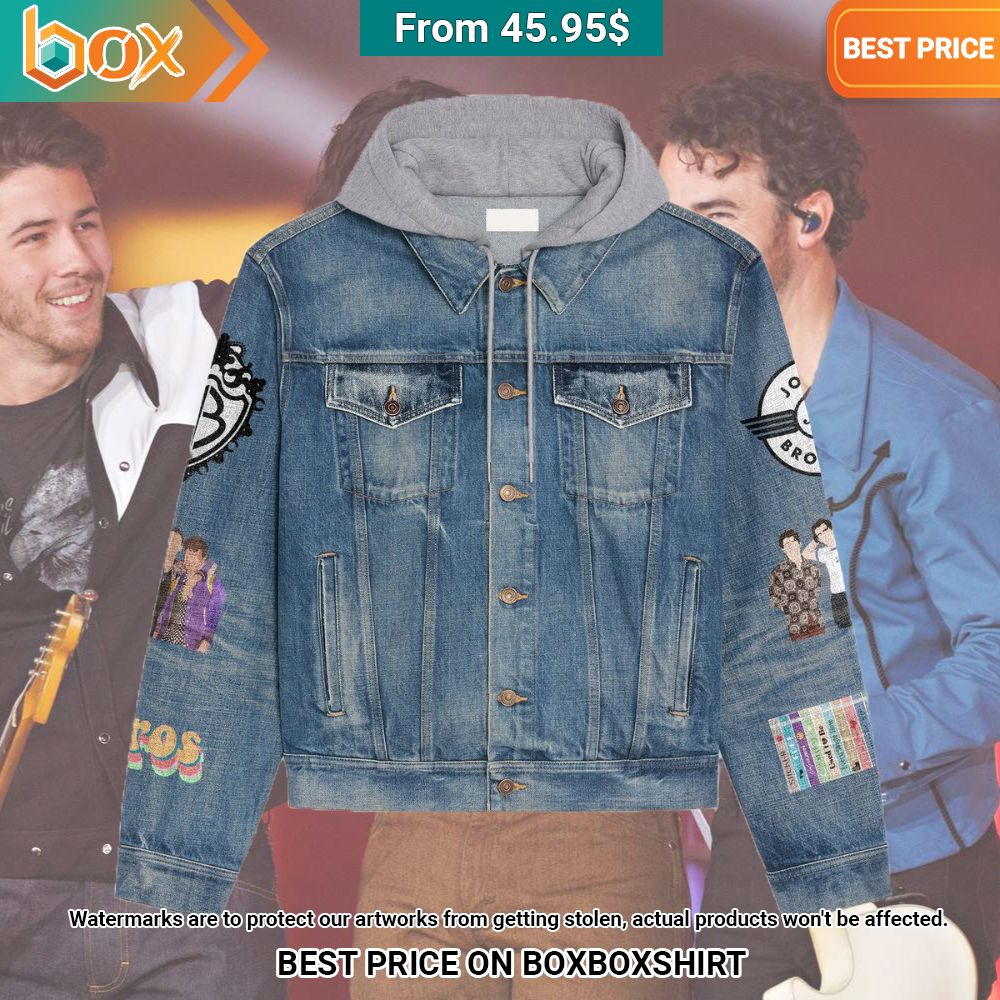 Jonas Brothers World Tour Celebrating Five Albums Hooded Denim Jacket