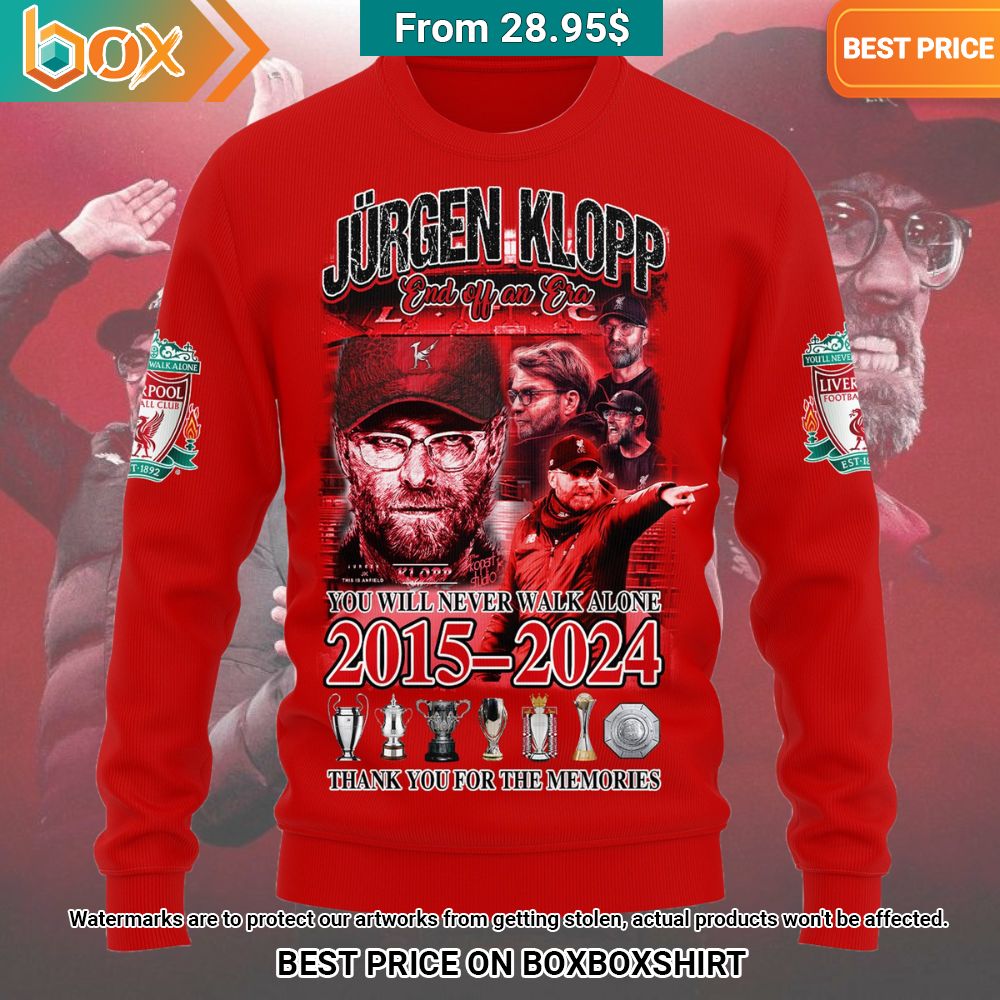 Jürgen Klopp End off an Era You Will Never Walk Alone Liverpool Sweatshirt
