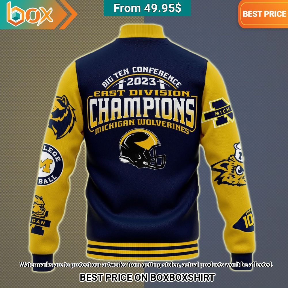michigan wolverines college football playoff its out time 2023 2024 go blue custom baseball jacket 3 385.jpg