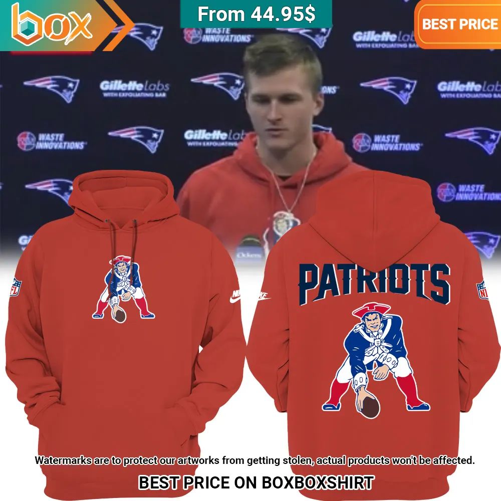New England Patriots Bailey Zappe Mascot Pat Patriot Hoodie