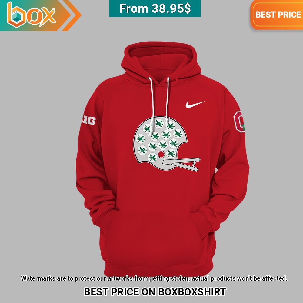 Ohio State Buckeyes Helmet Leaf Magnet Hoodie Radiant and glowing Pic dear