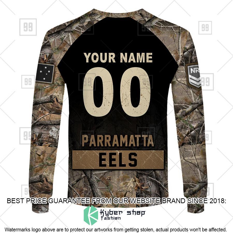 Personalized NRL Parramatta Eels Hunting Camouflage Shirt, Hoodie Coolosm