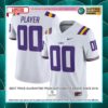 lsu tigers nike custom nil white football jersey 1 787